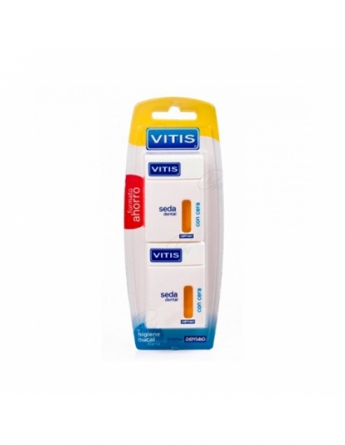 Seda dental Vitis con cera duplo 2x50 ml