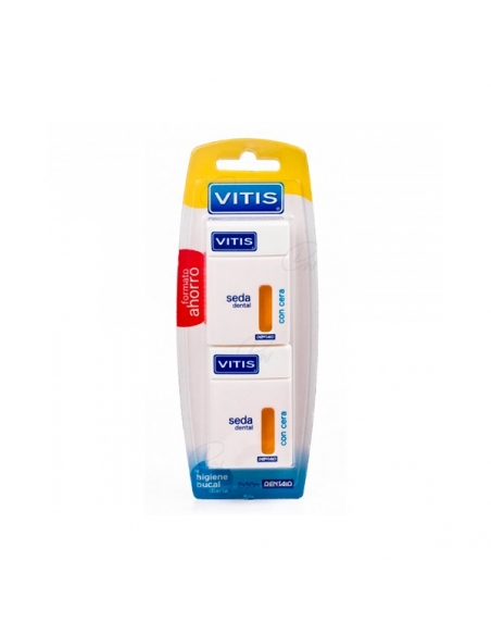 Seda dental Vitis con cera duplo 2x50 ml