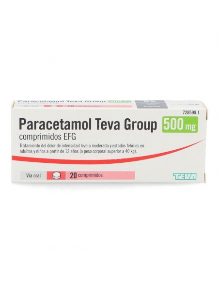 Paracetamol Tevagroup 500Mg 20 Comprimidos Efg