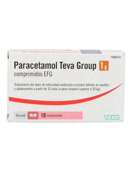 Paracetamol Tevagroup 1G 10 Comprimidos Efg