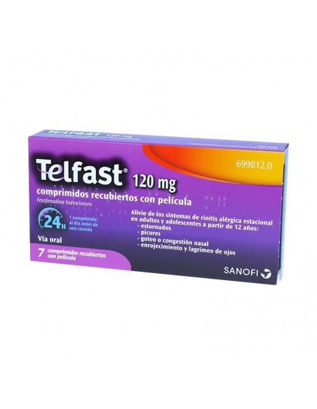 Telfast 120 Mg 7 Comprimidos Recubiertos