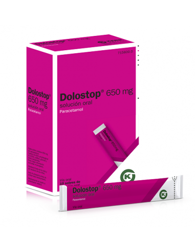 Dolostop 650 Mg 10 Sobres Solución Oral 10 Ml