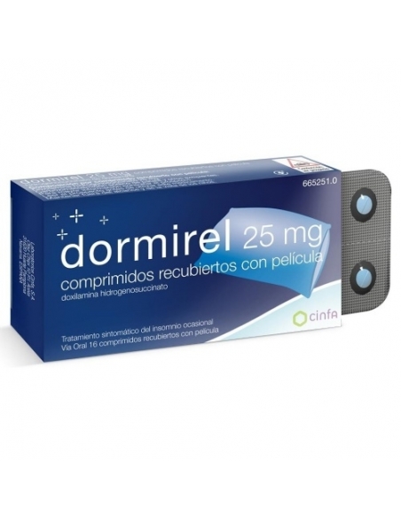 Comprar Dormirel 25 Mg 16 Comprimidos | Farmacia Online