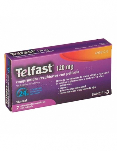Telfast 120 Mg 7 Comprimidos Recubiertos