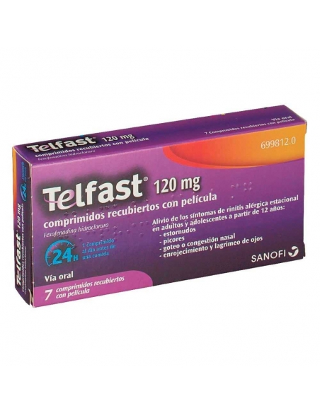 Telfast 120 Mg 7 Comprimidos Recubiertos