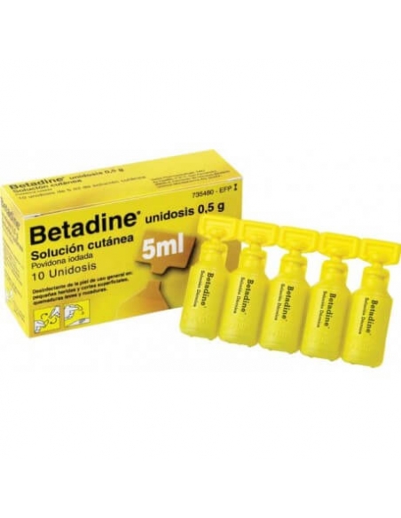 Betadine 10 Unidosis 0.5 G Solución