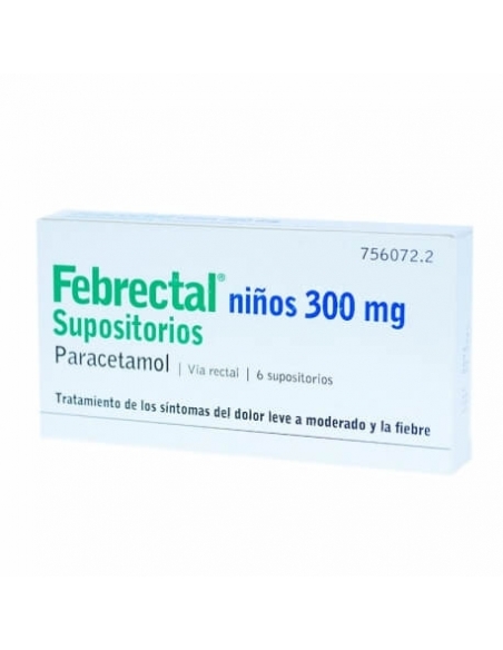 Febrectal Infantil 300 Mg 6 Supositorios