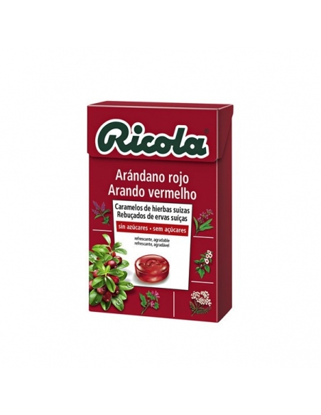 Ricola Caramelo Arándano Rojo Sin Azucar Caja 50gr      