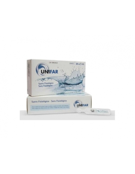 Unifar suero fisiológico monodosis 5 ml 30 Unidades