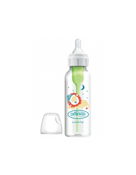 Biberón tetina silicona boca estrecha Dr Brown´s natural flow 250ml