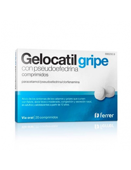 Gelocatil Gripe Pseudoefedrina 20 Comprimidos
