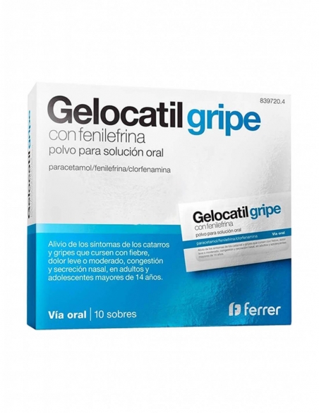 Gelocatil Gripe Forte Fenilefrina 10 Sobres