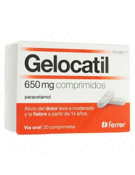 Gelocatil 650 mg 20 comprimidos
