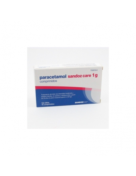 Paracetamol sandoz care 1gr 10 comprimidos