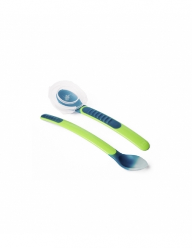 Mam heat sensitive spoon & cover mam cuchara con puntas sens: pack de dos cucharas