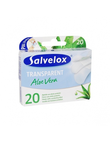 Salvelox Tiritas 3 Tamaños Transparentes Aloe Vera 20uds