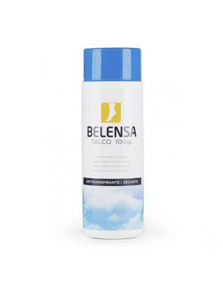 Belensa talco antitranspirante: Formula sin conservantes químicos indicada para la hiperhidrosis y bromhidrosis.