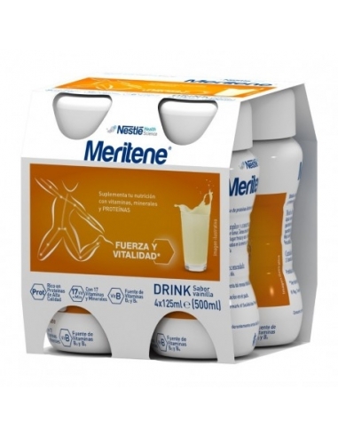 Meritene drink vainilla 4 bote 125 ml