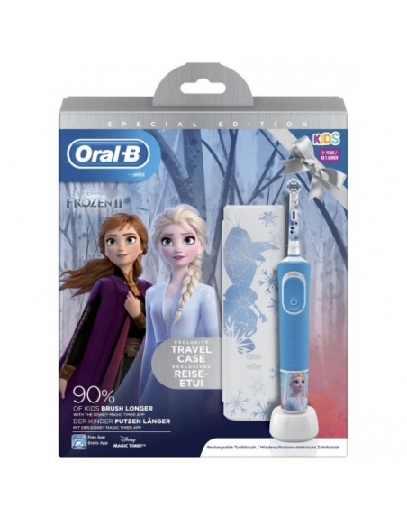 Oral B cepillo vitality kids box Frozen cepillo eléctrico infantil indicado a niños mayores de 3 años.