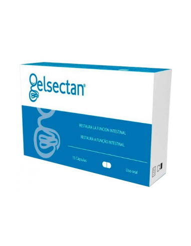 Gelsectan 15 cápsulas es una fórmula recomendada para restaurar el tránsito intestinal.