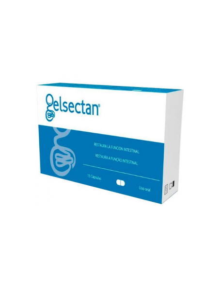 Gelsectan 15 cápsulas es una fórmula recomendada para restaurar el tránsito intestinal.