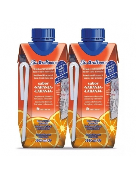 Bioralsuero naranja 2 briks 330 ml: Fórmula indicada para aportar líquidos y sales minerales