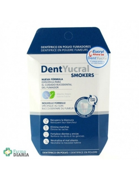 Dentyucral fumador dentífrico polvo 50 g: Polvo dental recomendado a personas fumadoras.