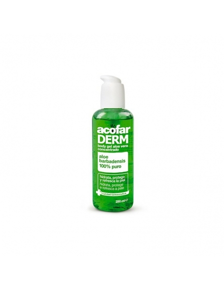 Acofarderm body gel aloe vera concentrado 250ml: Fórmula a base de Aloe Vera concentrado 100% puro que aporta hidratación a las
