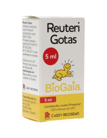 Reuteri gotas 5 ml: Fórmula compuesta por Lactobacillus reuteri, que ayuda a prevenir los cólicos de los más pequeños.