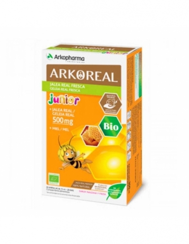 Arkoreal jalea real junior 500mg 20amp: Complemento alimenticio ideal para los más pequeños