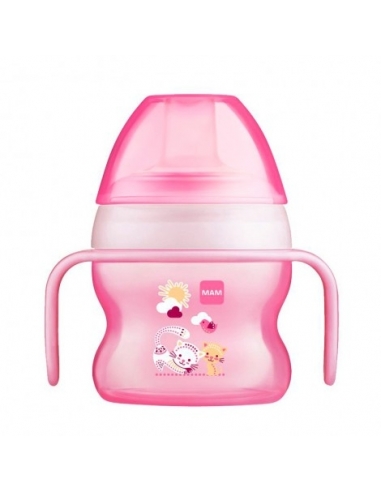 Biberon mam starter cup rosa 150 ml: Biberón mam starter cup rosa 150 ml, es un vaso de aprendizaje