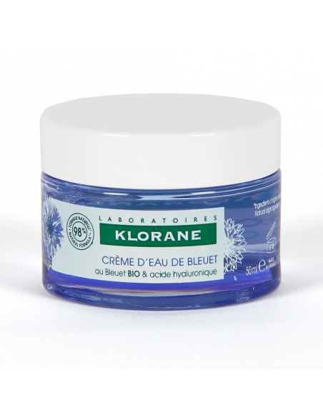 Klorane gel crema al agua aciano 50ml: Formula compuesta de Ácido Hialuronico de origen vegetal con propiedades hidratantes