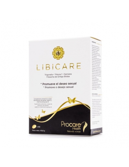 Libicare 60 comp: Complemento alimenticio que estimula la actividad sexual