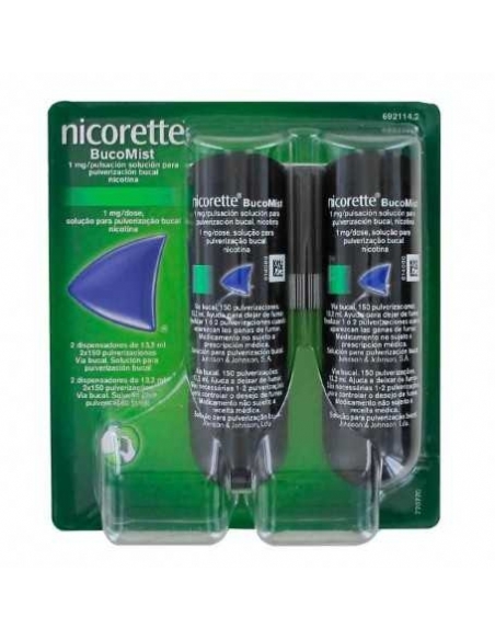 Nicorette bucomist 1mg 2x13ml: Pertenece al grupo de medicamentos utilizados como ayuda para dejar de fumar