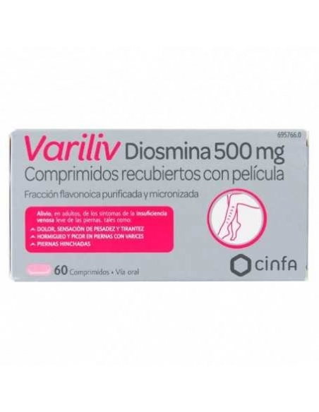 Diosmina Variliv Cinfa 500 mg 60 Comprimidos | FarmaViesques