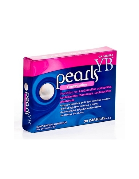 Pearls yb cuidado intimo 30 cap: Formula compuesta de tres cepas de probioticos del genero Laxtobacillus.