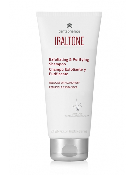 Iraltone champú exfoliante purificante 1 tubo 200 ml: Formula recomendada para limpiar suavemente el cuero cabelludo