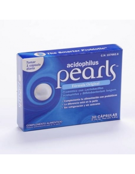 Pearls acidophilus 30 cap: Formula compuesta por la combinación de tres cepas de cultivos activos de probioticos