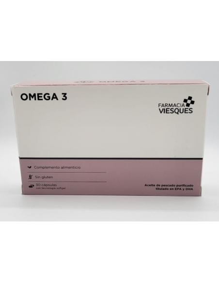 Fv omega-3 30 cap: Compuesto por ácidos grasos omega 3(EPA y DHA)