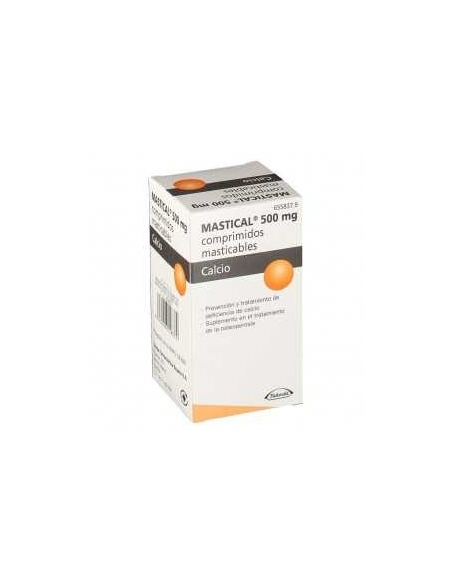 Mastical 500 mg 90 comp masticable; Comprimidos masticables que contienen calcio