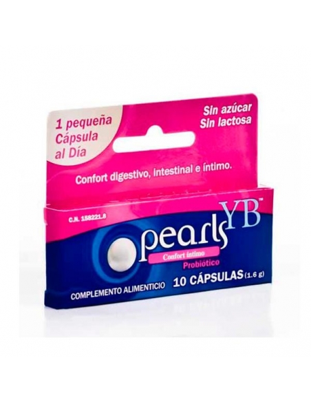 Pearls yb cuidado intimo 10 cap: Formula compuesta de tres cepas de probioticos del genero Laxtobacillus.