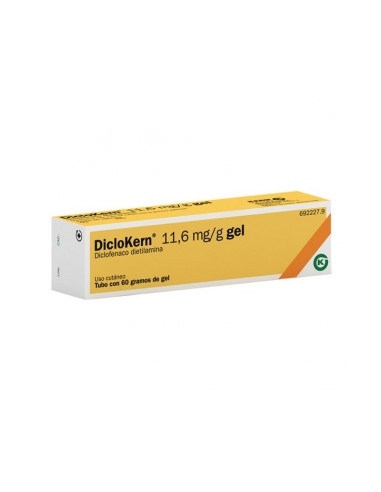Diclokern 11.6mg/g 60 g gel: El diclofenaco dietilamina, principio activo de este medicamento