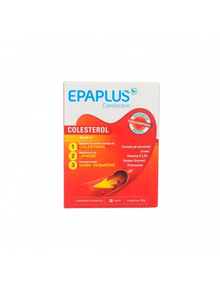 Epaplus cardiocare colesterol 30 comp: Complemento alimenticio compuesto de ingredientes