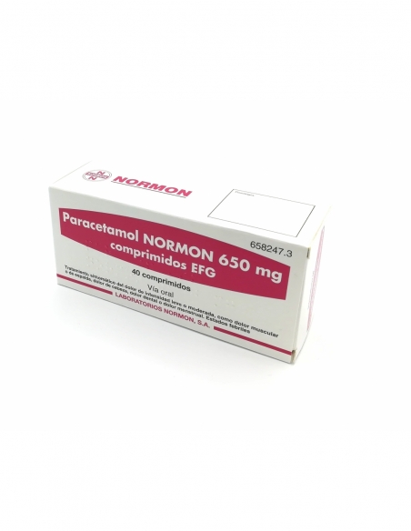 Paracetamol Normon 650 mg 20 comprimidos,  pertenece a un grupo de medicamentos denominados analgésicos y antipiréticos.