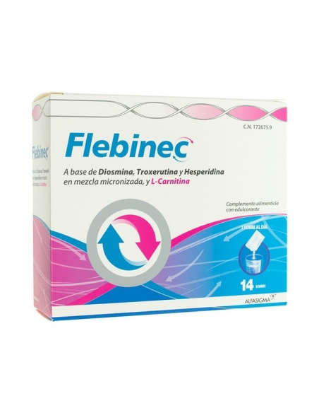 Flebinec 14 sobres hemorroides: Complemento alimenticio que trata y previene las hemorroides