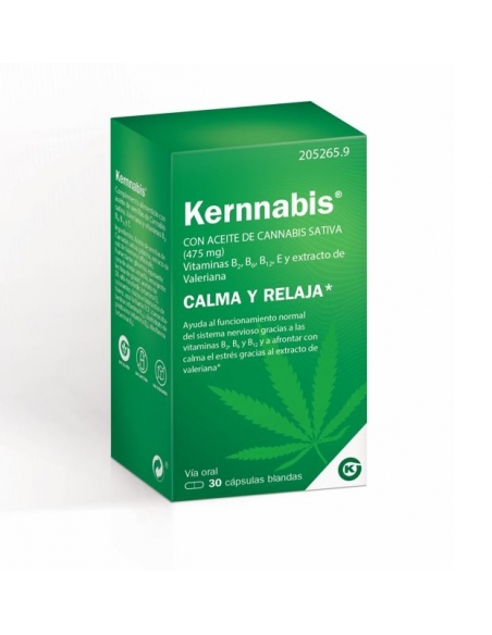 Kernnabis 30 cápsulas blandas: Fórmula que contribuye al buen funcionamiento del sistema nervioso