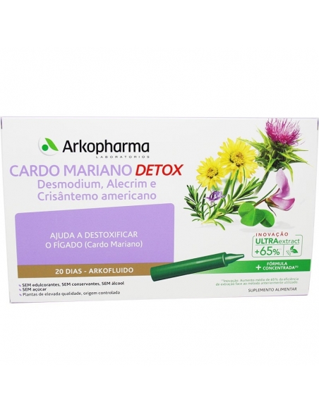 Arko Fluido Cardo Mariano Detox 20 Ampollas