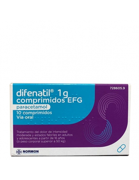 Difenatil contiene como principio activo paracetamol.