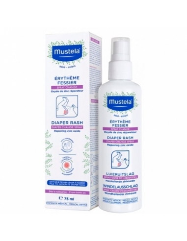 Mustela spray cambio de pañal 75 ml: Spary pediátrico para el cambio del pañal