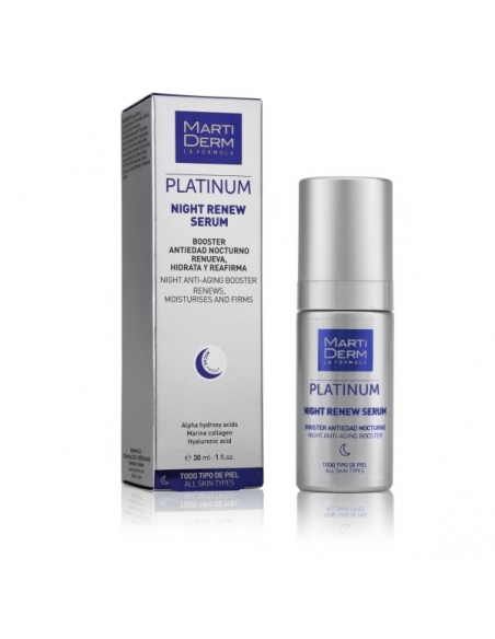 Martiderm night renew serum 30 ml: Tratamiento para aplicar por la noche.